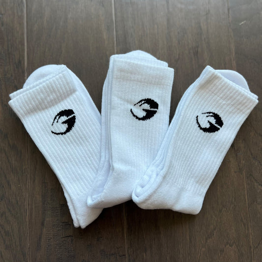 Gasp crew socks 3-pack, White