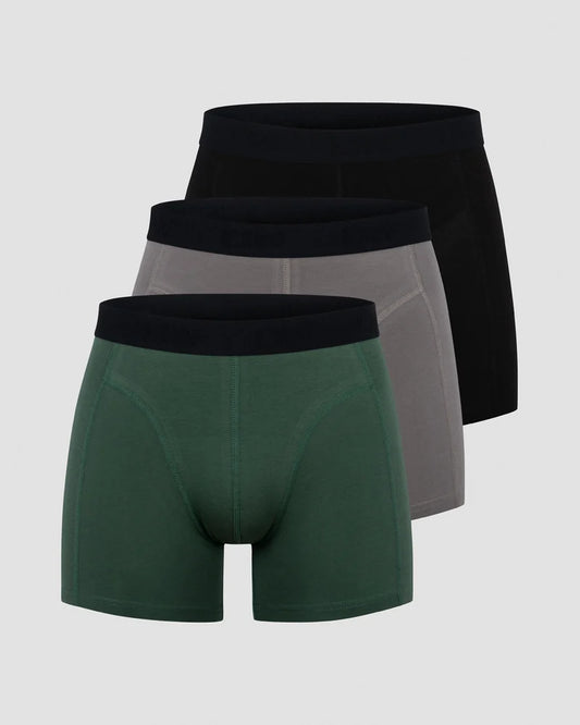 ICANIWILL Boxer 3-pack Black/Grey/Moss