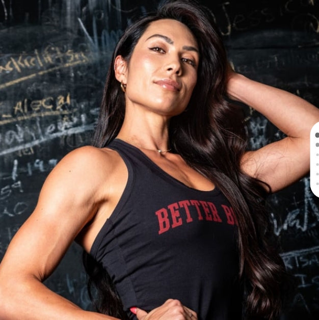 Better Bodies Crop T-Back, Black/Red