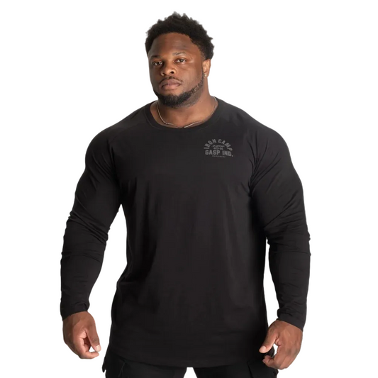 GASP Iron Camp Raglan LS, Black, UUTUUS!