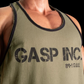 GASP Division Jersey Tank Top, Washed Green