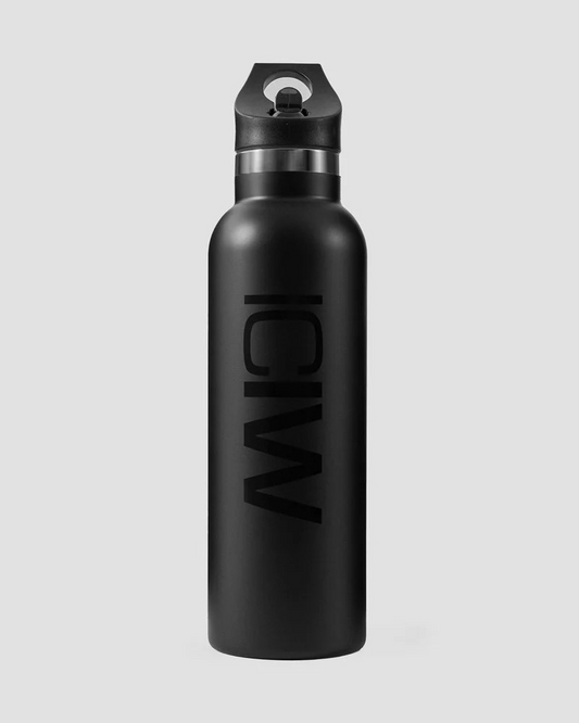 ICANIWILL Stainless Steel Water Bottle, Black