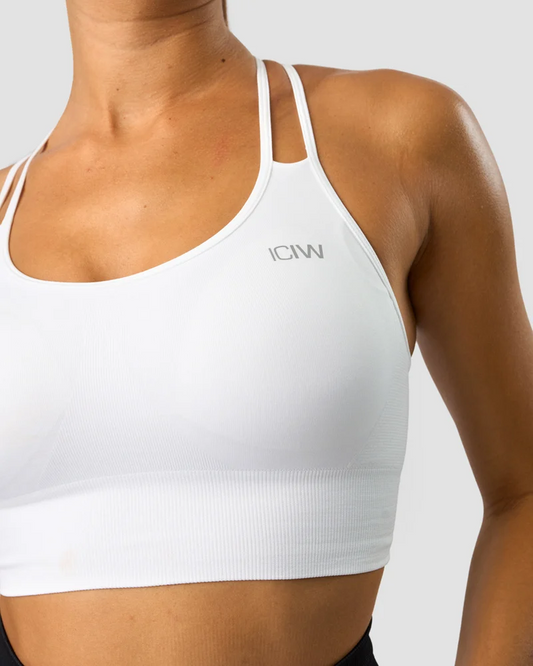 ICANIWILL Define Seamless Sports Bra, White