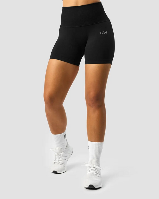 ICANIWILL DEFINE SEAMLESS POCKET SHORTS WMN, BLACK