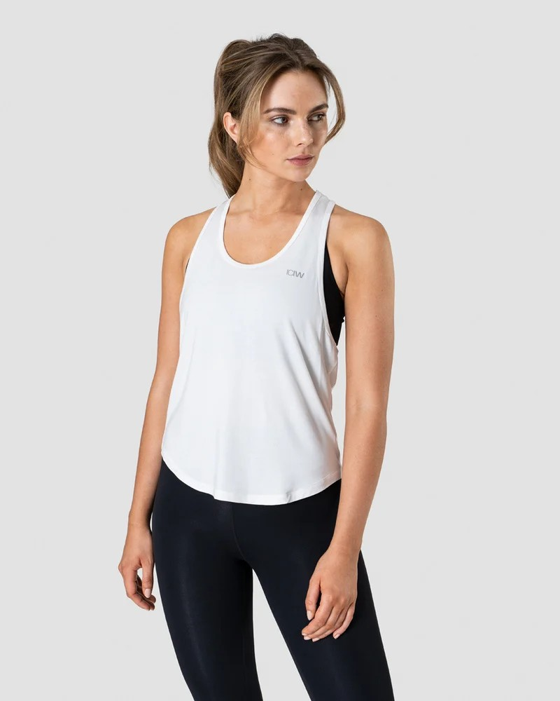 ICANIWILL Everyday Racerback Tank Top, White