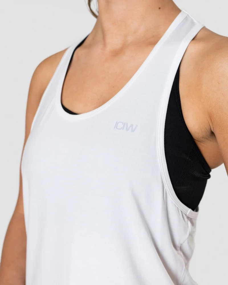 ICANIWILL Everyday Racerback Tank Top, White