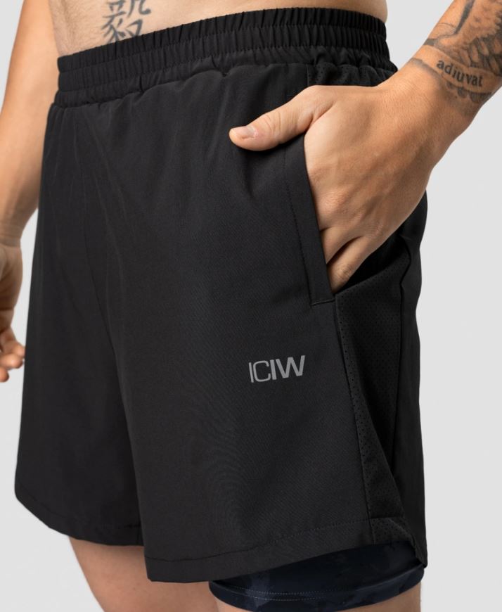 ICANIWILL Mercury 2-in-1 shorts Black Camo