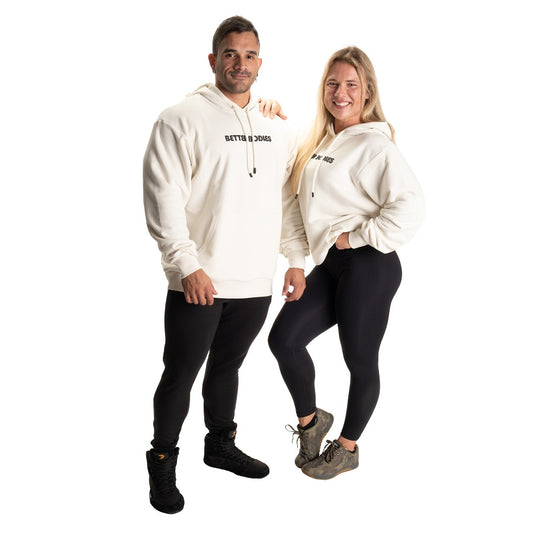 Better Bodies Logo Hoodie V2 Off White UNISEX