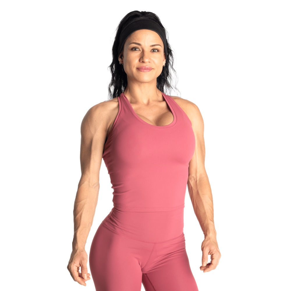 Better Bodies Core Crop T-Back, Rouge Pink