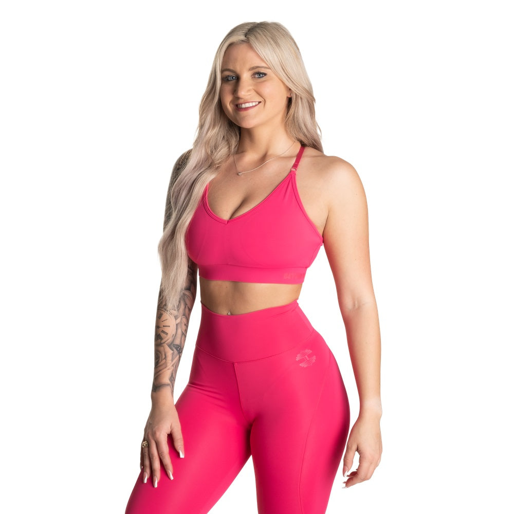 Better Bodies High Line Sports Bra, Hot Pink