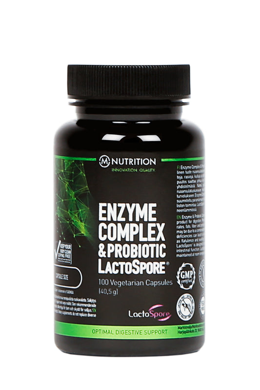 M-NUTRITION Enxyme Complex & Probiotic Lactospore ®, 100 kaps.