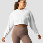 ICANIWILL Nimble Cropped Crewneck White