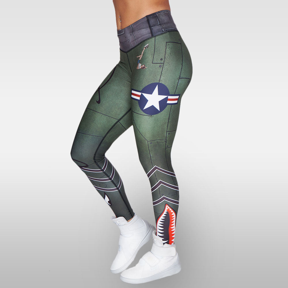 Anarchy Apparel Bomber Compression Leggings SIZE S